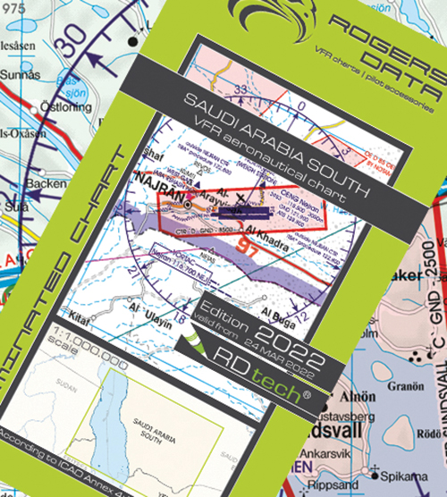 2024 Saudi Arabia South VFR Chart 1:1 000 000 - Rogersdata (10 DAYS)