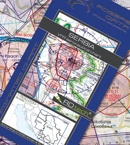 2024 Serbia VFR Chart 1:500 000 - Rogersdata (10 DAYS)