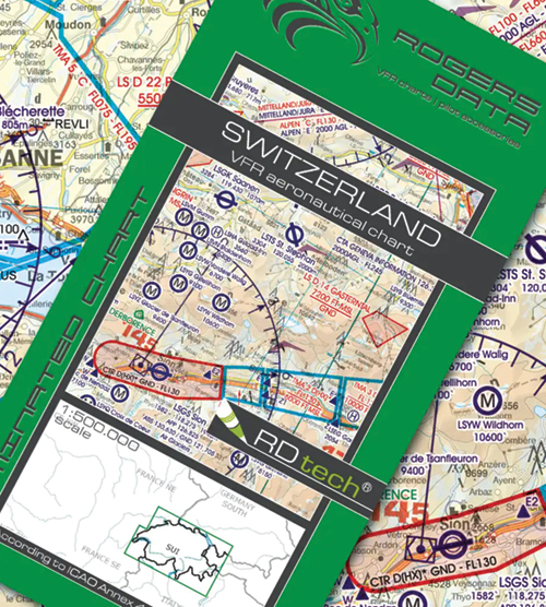 2024 Switzerland VFR Chart 1:500 000 - Rogersdata