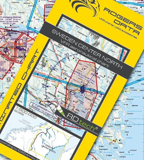 2024 Sweden Center North VFR Chart 1:500 000 - Rogersdata (10 DAYS)