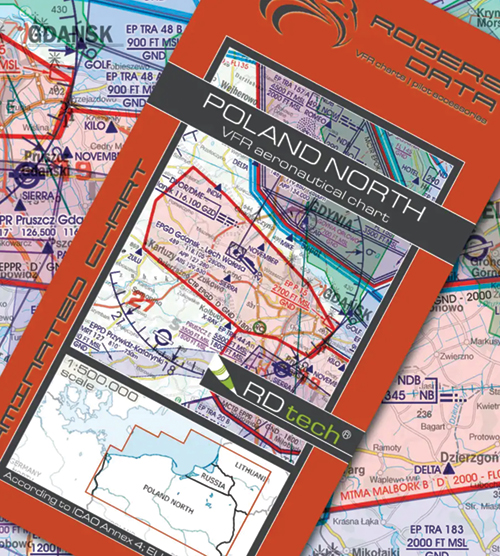 2024 Poland North VFR Chart 1:500 000 - Rogersdata (10 DAYS)