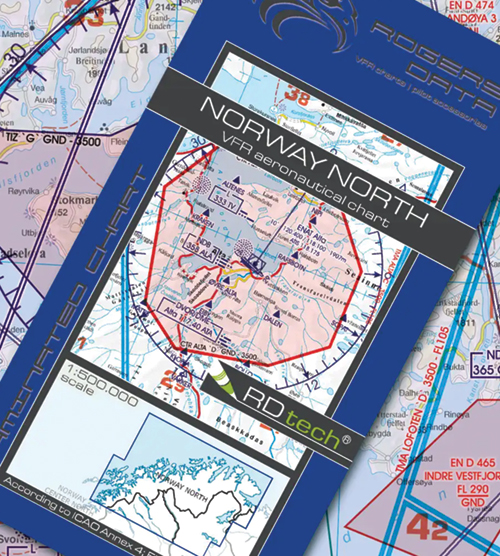 2024 Norway North VFR Chart 1:500 000 - Rogersdata (10 DAYS)