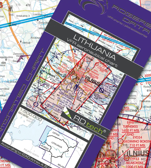 2024 Lithuania VFR Chart 1:500 000 - Rogersdata