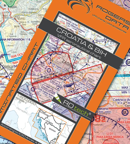 2024 Croatia + Bosnia Herzegovina VFR Chart 1:500 000 - Rogersdata