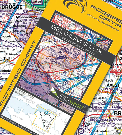 2024 Belgium & Lux VFR Chart 1:500 000 - Rogersdata