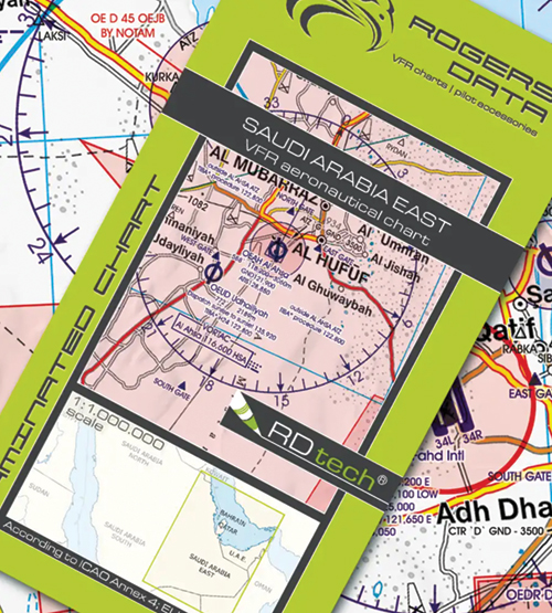 2024 Saudi Arabia East VFR Chart 1:1 000 000 - Rogersdata (10 DAYS)