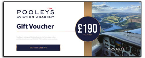 Pooleys Aviation Academy Gift Voucher