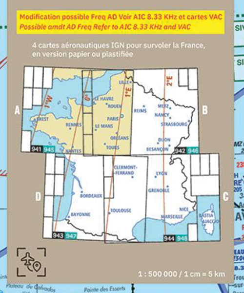 2024 French ICAO Charts - Laminated or Paper 1:500,000