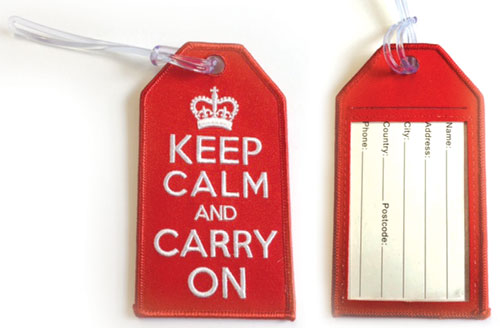 Keep Calm and Carry On – Baggage Tag / Key Ring