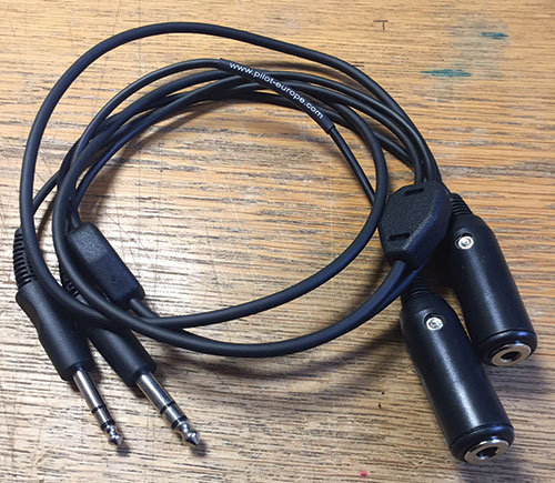 Headset Extension for a GA Twin Plug Headset