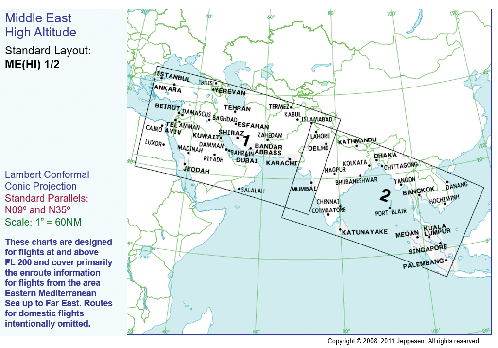 Jeppesen Middle East High/Low Level IFR Charts